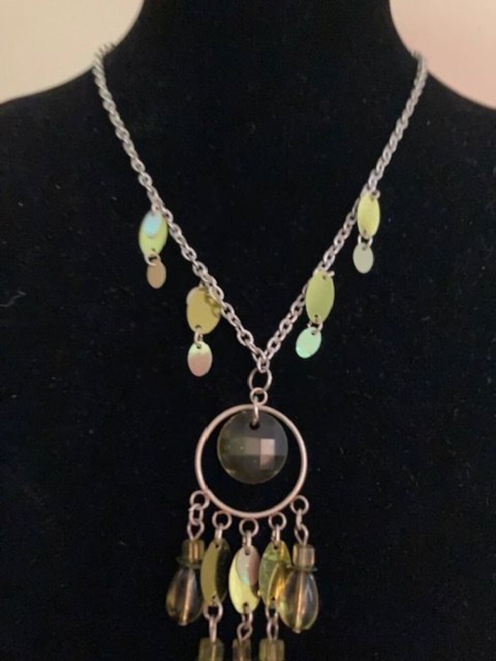 Greenish Yellow Beaded Necklace